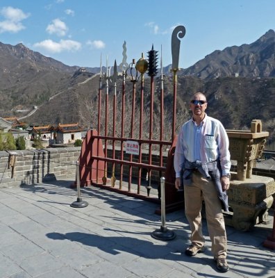 Ancient Chinese Weapons with the Great Wall in the Background