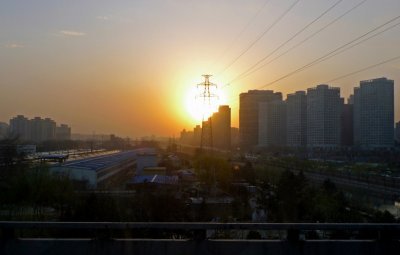 Smoggy Sunset in Beijing