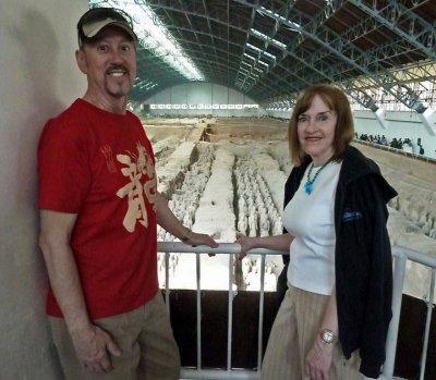 Bill & Susan at Pit 1 of the Terra-Cotta Warriors