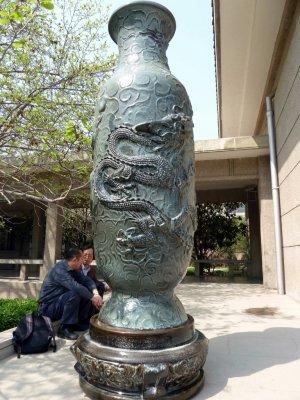 Huge Vase with Dragon Design