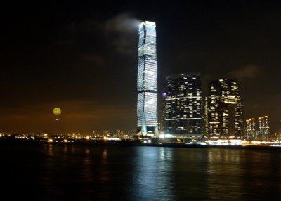 Leaving Victoria Harbor in Hong Kong