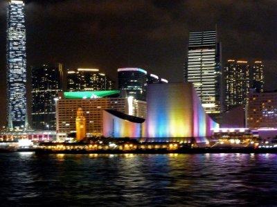 The Lights of Hong Kong as We Sail Away