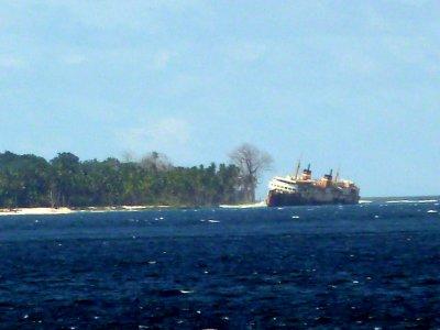 Indonesian Ferry that Ran Aground in 2006 in the Indian Ocean