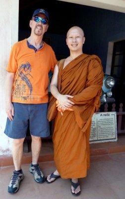 Bill with a Monk at Thien Mu Pagoda