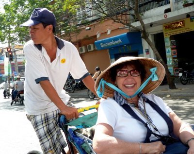 Susan K in Pedicab