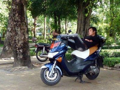 Napping in a Park in Saigon