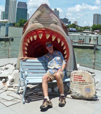 Shark Attack on the Chaophraqya River, Bangkok, Thailand