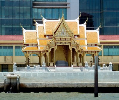 Temple on the Canal Side of the Hospital in Bangkok
