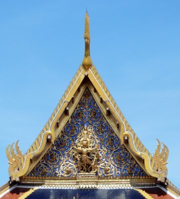 Intricate Designs of Eave of Roof, Grand Palace, Bangkok