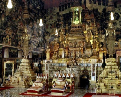 Inside the Temple of the Emerald Buddha (Wat Phra Kaew), Bangkok
