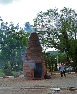 Firecackers are Set Off in Gratitude for Answered Prayers at Wat Chalong Temple