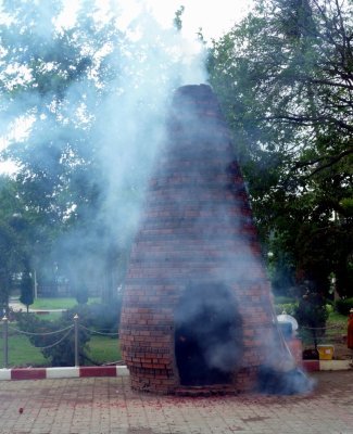 Smoke from Firecackers at the Wat Chalong Temple