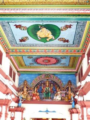 Ceiling & Altar in Sri Mariamman Temple