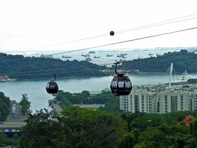 Cable Cars from Sentosa Island to Mt. Faber, Singapore