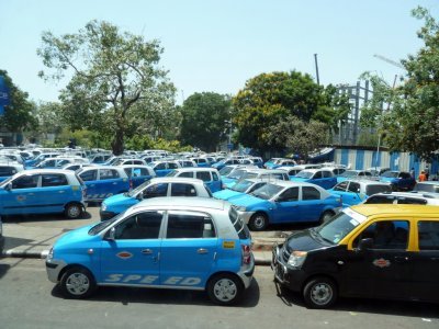 Taxis at the Mumbai Airport
