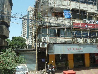 Scaffolding on Building in South Bombay
