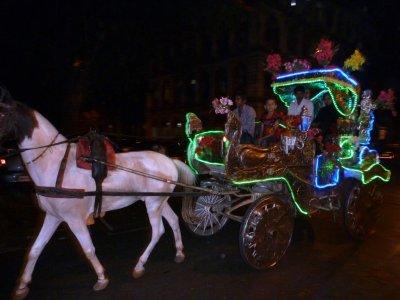 Nighttime 'Tonga' Ride in Bombay