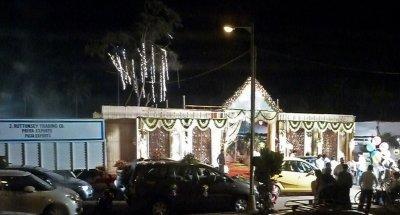 Indian Wedding Party on Marine Drive in Bombay
