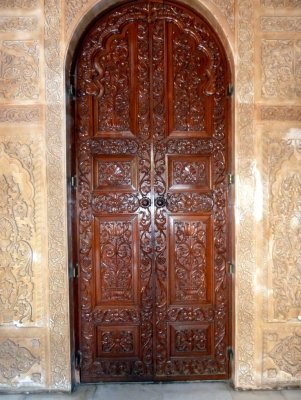 Carved Door at ISKON (International Society for Krishna Consciousness) Temple, Bombay