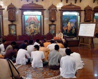 Inside the ISKON Temple, Bombay