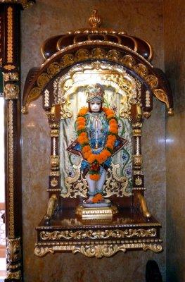 Hanuman ji inside the ISKON Temple, Bombay