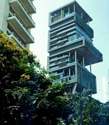 Interesting Building on Malabar Hill in Bombay
