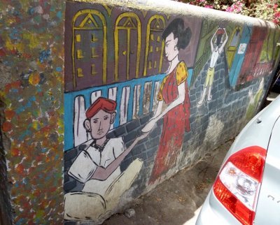 A Mural in the Khotachiwadi Neighborhood in Bombay
