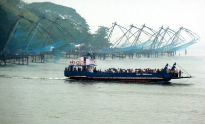 Ferry from Fort Cochin to Vypeen Island, India