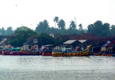 Boats on the Coast of Cochin, India