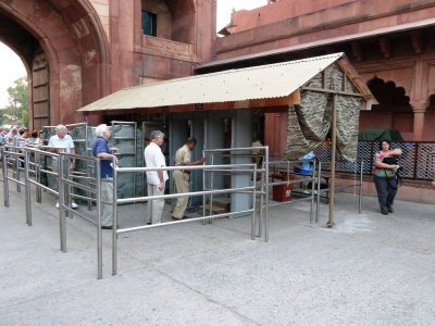 Going Through Security at the Taj Mahal