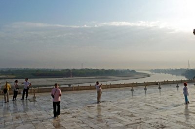 The Yamuna River Flows Behind the Taj Mahal