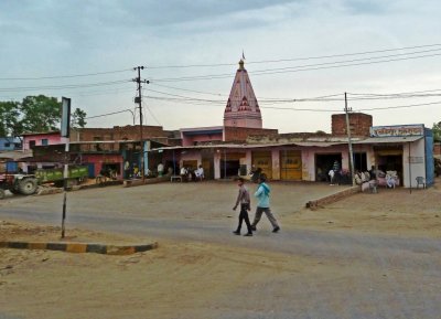 Rural Indian Village with Temple