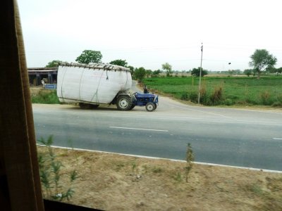 Waiting to Unload Harvest in India