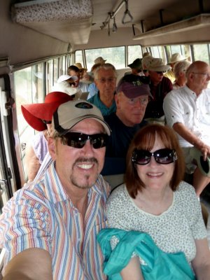 Onboard a Tourist Bus in Fatehpur Sikri, India