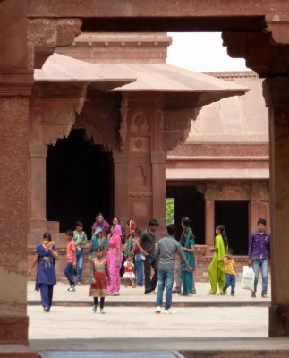 Indian Tourists at Fatehpur Sikri, India