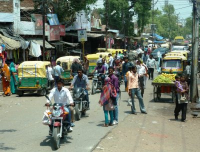 Crowded Streets in Agra, India
