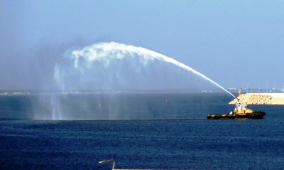 Water Cannon Demonstration at Salalah, Oman
