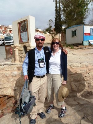 Kamel & Susan at the Entrance to Petra, Jordan