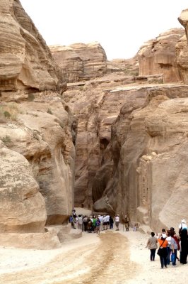 The Entrance to 'The Siq' -- a Natural Gorge Created by a Geological Fault