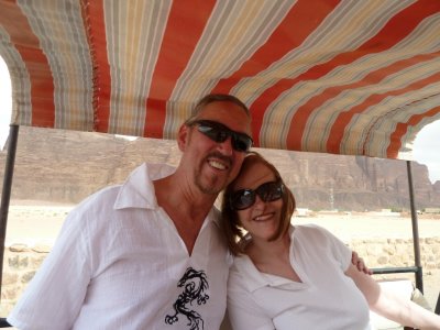 In the Back of a 4X4 in Wadi Rum