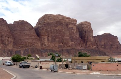 A Town with a View of Wadi Rum Rock Formations