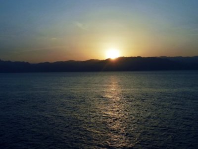Sunset Over the Sinai Peninsula, Egypt