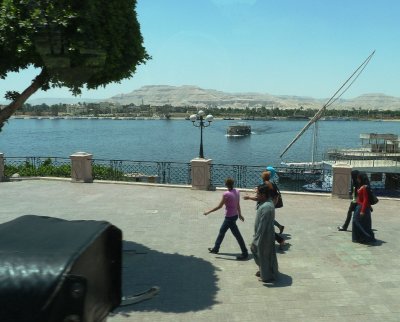 Walking Along the Nile River in Luxor