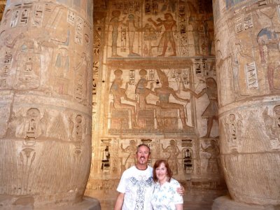 Bill & Susan at Medinet Habu (Mortuary Temple of Ramses III)