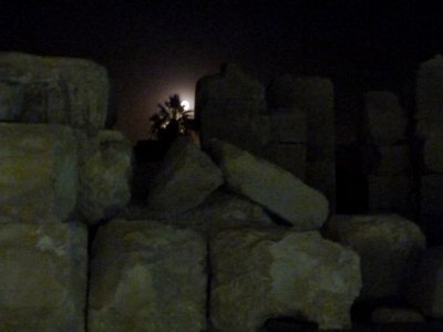 The Moon Over Karnak Temple