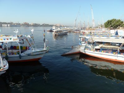 Our Boats Waiting to Take Us Back to the East Bank of the Nile
