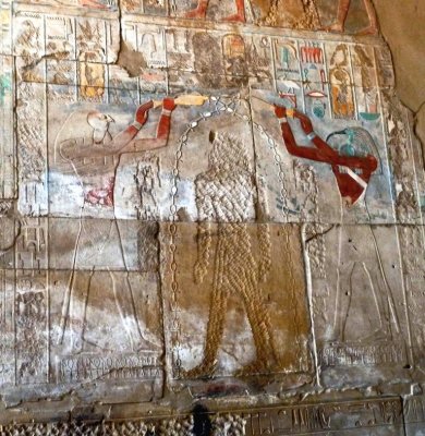 Figures of Horus & Thoth are Still Visible in the 'Palace of Ma'at' at Karnak