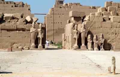 The Pylon of Thuthmose III at Karnak is Being Reconstructed