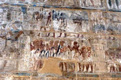 Walls inside the 'Holy of Holies' at the Luxor Temple