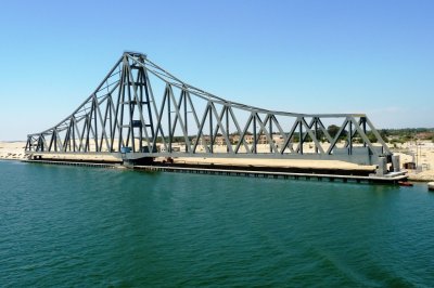El Ferdan Railway Bridge Across the Suez Canal is the Longest Swing Bridge in the World